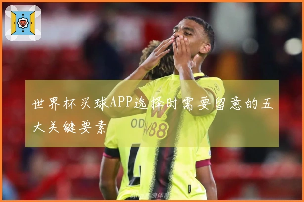 世界杯买球APP选择时需要留意的五大关键要素